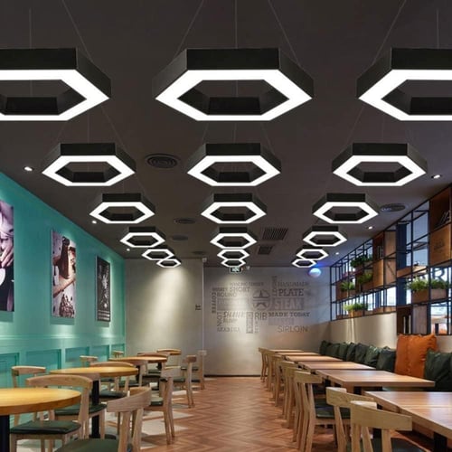 علاقي مكتبي سداسي بانل 80 سم المنيوم 60 وات اطار ا...