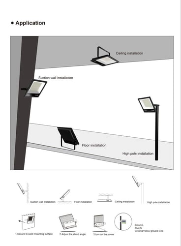 كشاف LED خارجي مربع | حماية IP66 فائقة المتانة | ق...