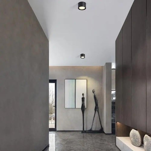 سلندر دائري 14 سم بقوة 30 واط المنيوم انارة اصفر 3...