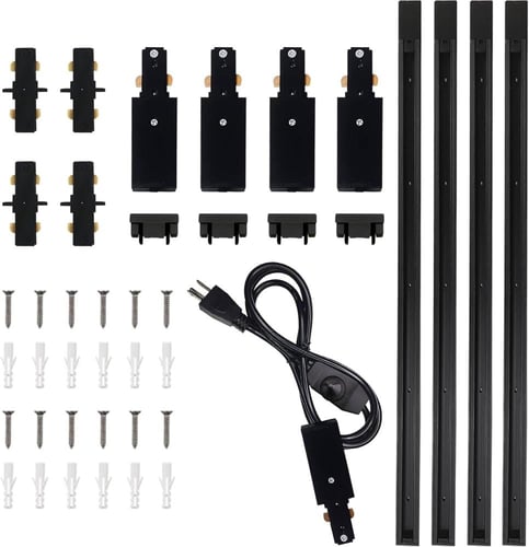 مجرى تراك لايت ألومنيوم عادي أسود