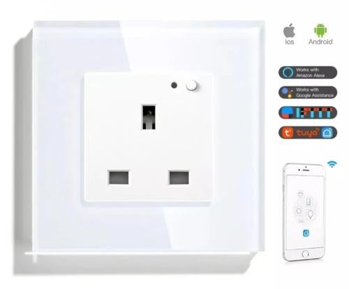فيش ذكي 13A | T-Smart-C3BS | تحكم عبر الصوت وتطبيق...