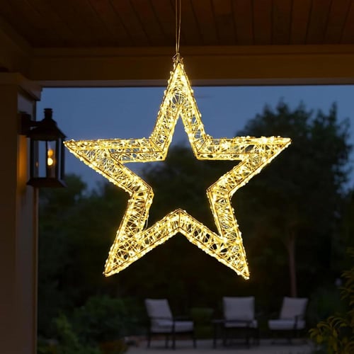 نجمة بطول 45 سم انارة ثابت ومتحركة انارة اصفر 3000...