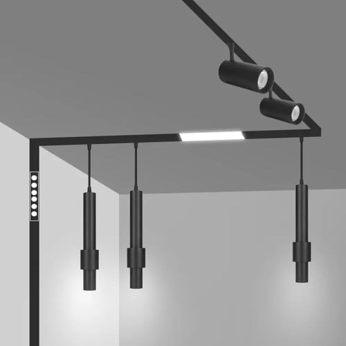 اضاءة موجهة مسار مغناطيسي ذكي بتحكم كامل بالجوال و...