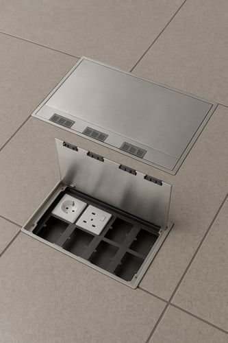 علبة افياش وتربروف 8 فيش مقاس 7*7 بلاط IP68 ارضية...