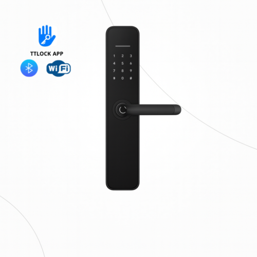 قفل باب رئيسي ذكي (كبير) بدعم Wi-Fi — فتح بالبصمة،...