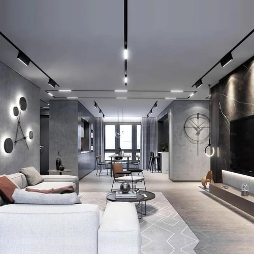 بنل إنارة مسار مغناطيسي متحرك | إنارة ذكية مودرن ب...