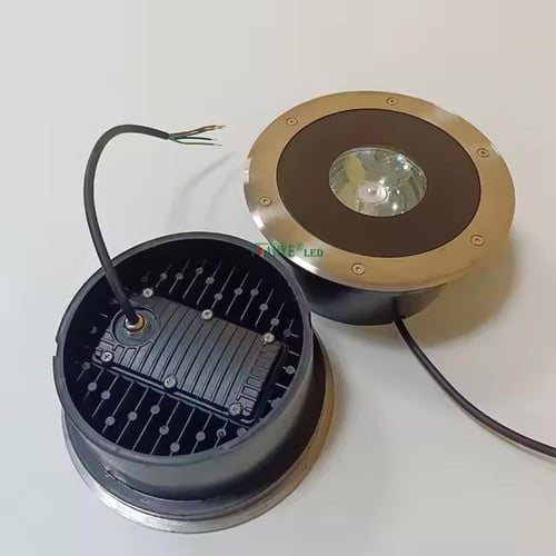 كشاف دفن أرضي عريض مدور بعدسة LED من الألومنيوم ان...