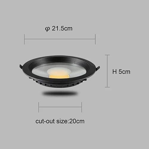 سبوت لايت عادي كوب سيوبي 20سم بقوة 30واط جرم ابيض...