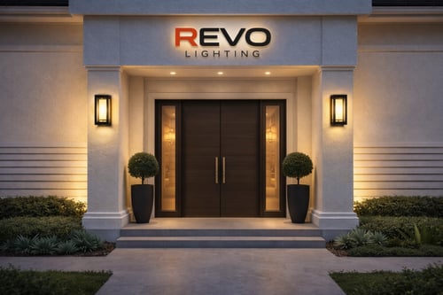 جداري خارجي LED مربع زاوية 30 واط بإضاءة صفراء وجر...