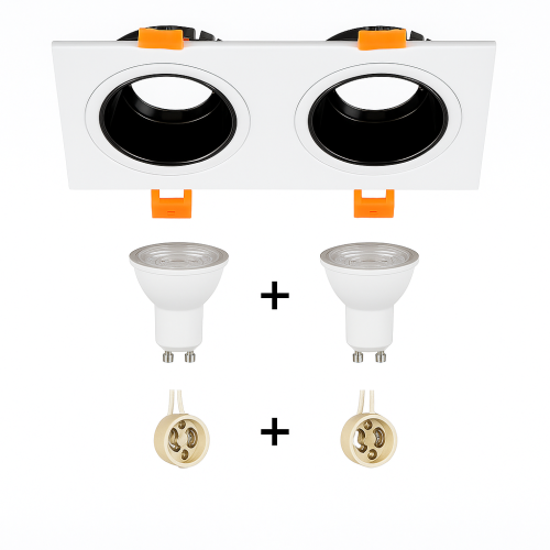 بكج ضد التوهج مربع مزوج جرم ابيض داخلية اسود لامع...