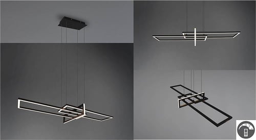 ثريا LED هندسية موديل 2024022 – مستطيلات متداخلة ب...