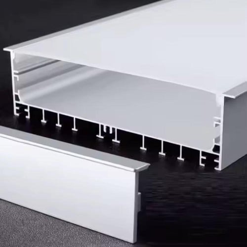 بروفايل المنيوم 10*3.5 سم بشفة سيلفر 3 امتار مجرى...