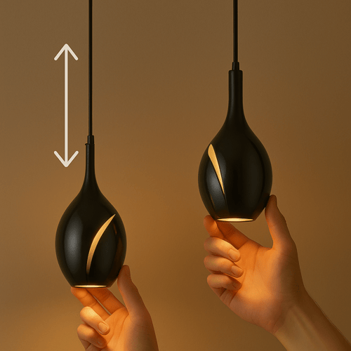 علاقي مفرد بتصميم دمعة وعدسة موجهة لإضاءة مركزة –...