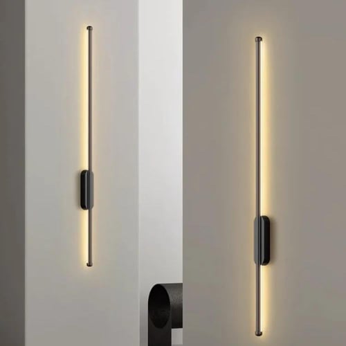 أبليك جداري LED مودرن اسود7099 مسطرة انارة 3لون اض...