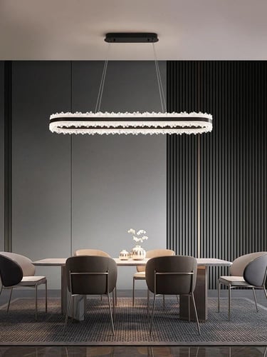 ثريا مودرن مستطيلة اسود| إضاءة ذكية بـ 3 ألوان | ك...