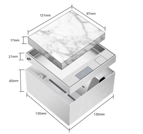 فيش ارضي دفن بلاط او خشب سلفر بوكس 2 وحدة