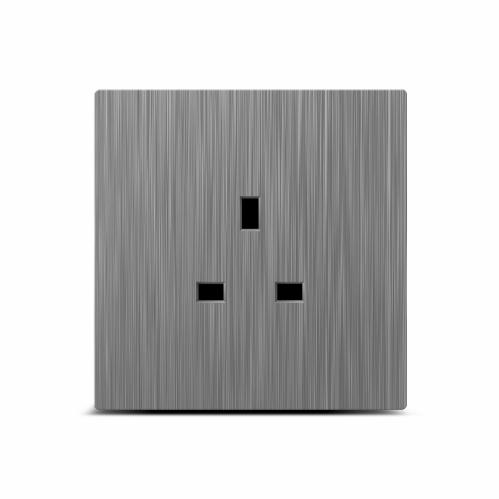 فيش 13 امبير بيانو رمادي بدون مفتاح ولمبة Felsen ض...