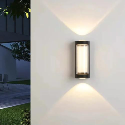 فانوس جداري خارجي LED أسود بإضاءة صفراء 30 واط OUT...