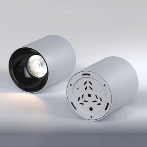 سلندر دائري برميل يلاستيك 10×10 سم لمبة GU10 ضمان...