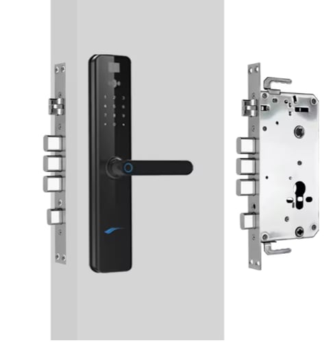 قفل باب رئيسي ذكي (كبير) بدعم Wi-Fi — فتح بالبصمة،...