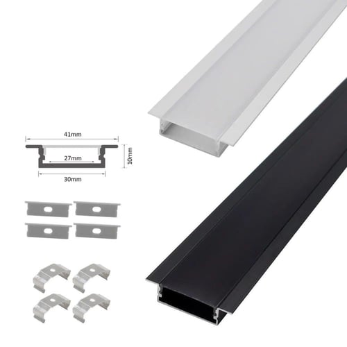 بروفايل ألمنيوم 20م×3 سم بدون شفة لون اسود بطول 3...