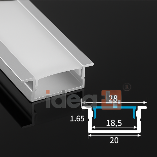 بروفايل ارضي المنيوم بشفة سيلفر 1.65×2 سم بطول 3 م...