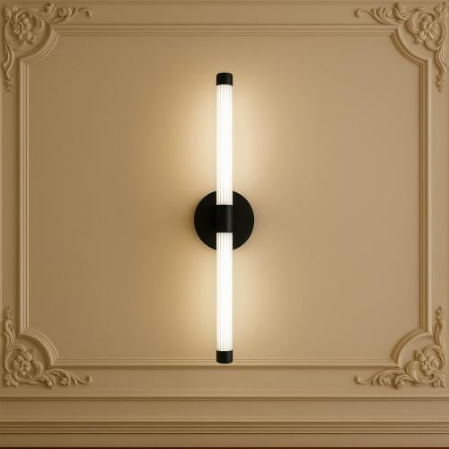 أبليك جداري مودرن مخطط اسود فاخر بطول 60 سم عرض 10...