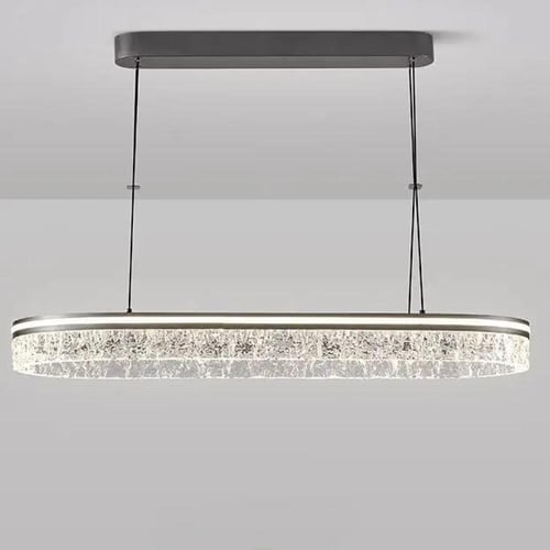 ثريا مودرن مستطيلة اسود مطفي| إضاءة ذكية بـ 3 ألوا...