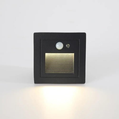 لمبات درج LED مربعة جرم اسود من الألومنيوم IP65 ضم...