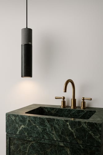 علاقي مفرد بتصميم شبك وا راس من الرخام الصناعي موج...