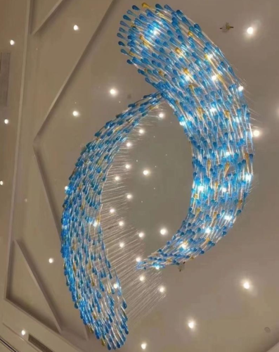 ثريا القصب المعلقة إضاءة فاخرة بلمسة فنية