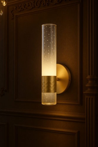 أبليك جداري مودرن اسود اسطواني مفرد فاخر بطول 35 س...