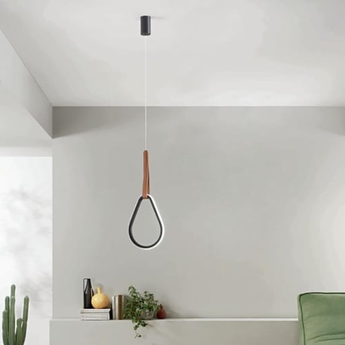 علاقي مودرن مفرد بلمسة جلدية فاخرة | إضاءة LED | ك...