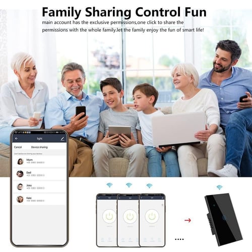 مفتاح مزوج سمارت Wifi | تحكم صوتي (سيري، أليكسا) و...