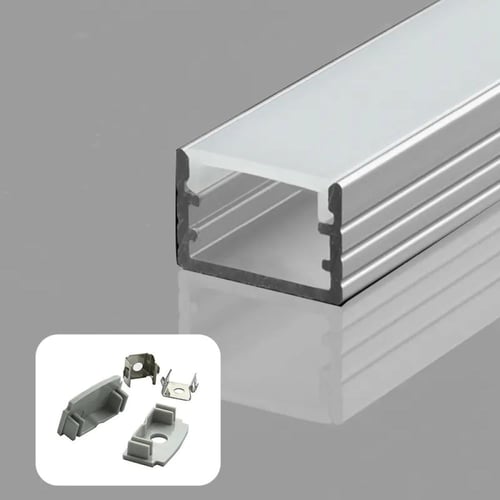 بروفايل ألمنيوم 1.5 سم ×9م سم بشفة – لون سيلفر، طو...