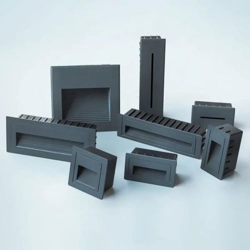 لمبات درج LED مربعة جرم اسود من الألومنيوم IP65 ضم...