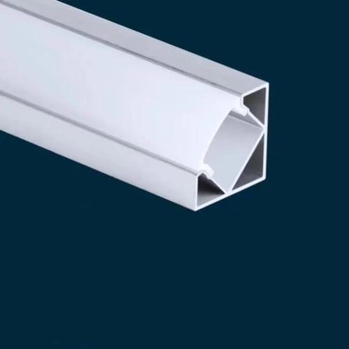 بروفايل زاوية جدار مضلع سيلفر 1.9*1.9*1.2 سم 3 متر...