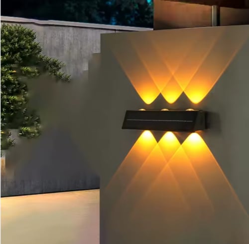 أبليك جداري خارجي يعمل بالطاقة الشمسية | 6 عدسات ل...