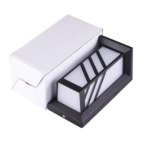 فانوس جداري خارجي LED مستطيل مخطط 30 واط بإضاءة صف...