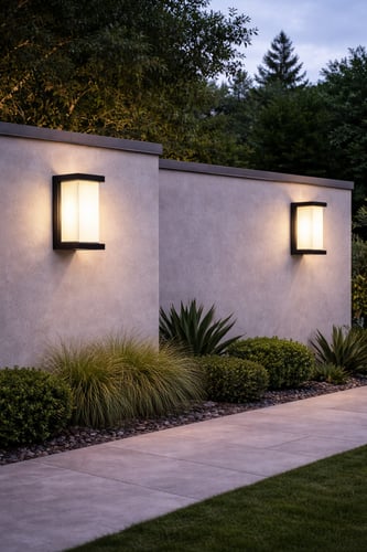 فانوس جداري خارجي LED أسود بإضاءة صفراء 15 واط 325...