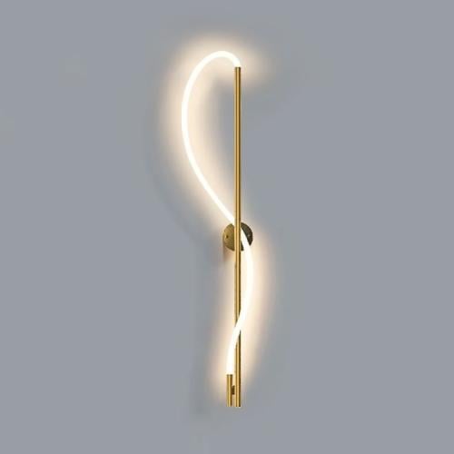 أبليك جداري مودرن ذهبي LED أنبوبي 3×1 بثلاث ألوان...