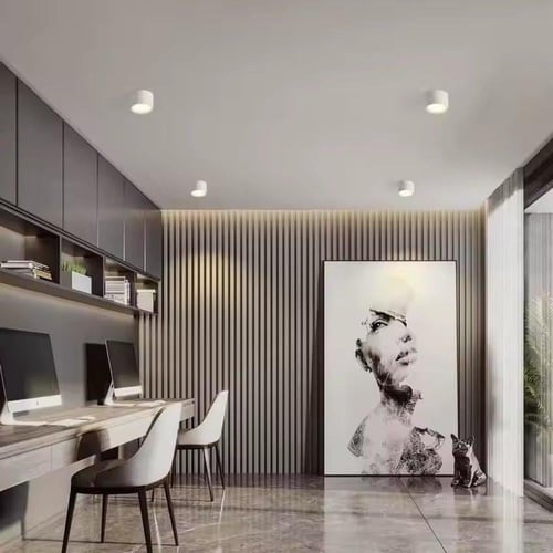 سلندر دائري 14 سم بقوة 30 واط المنيوم انارة اصفر 3...