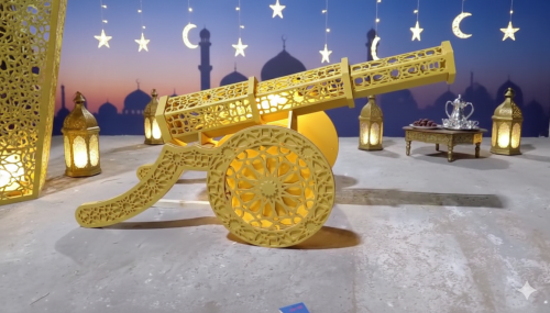 مدفع رمضان التراثي العملاق – طول 220 سم | ارتفاع 1...