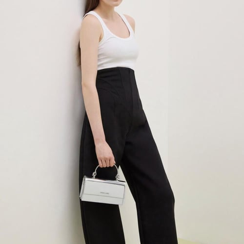 Kristine Sculptural-Handle Long Wallet - Charles a...