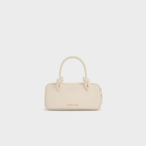 Sammie Canvas Knotted-Handle Elongated Bag - Taupe...