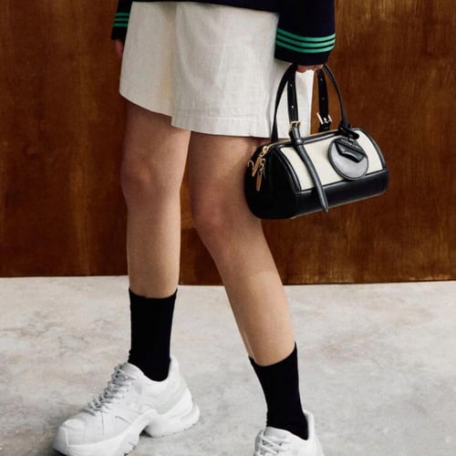 Enola Canvas Two-Tone Bowling Bag Black - Charles...