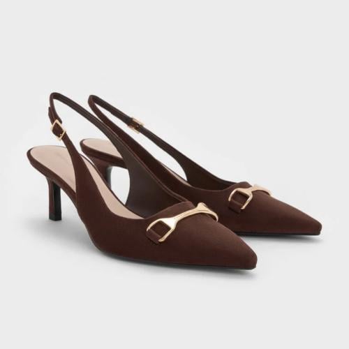 Leslie Metallic-Accent Slingback Pumps - Charles a...