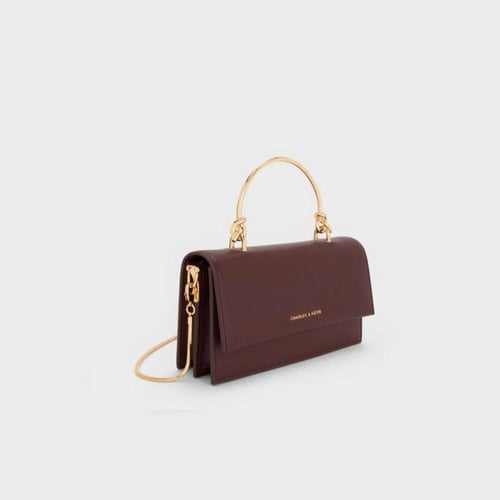 Kristine Sculptural-Handle Long Wallet - Charles a...