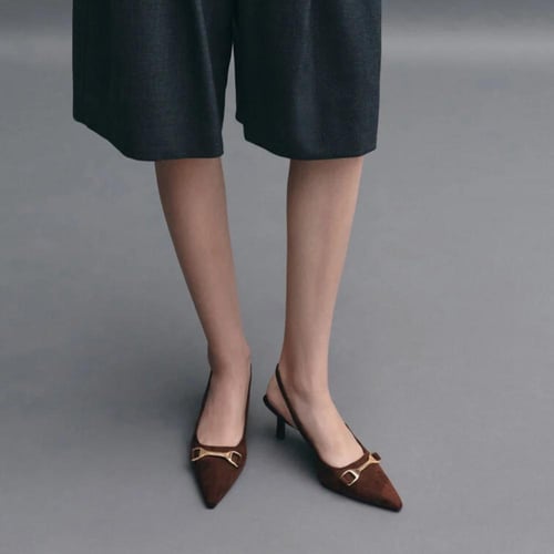 Leslie Metallic-Accent Slingback Pumps - Charles a...