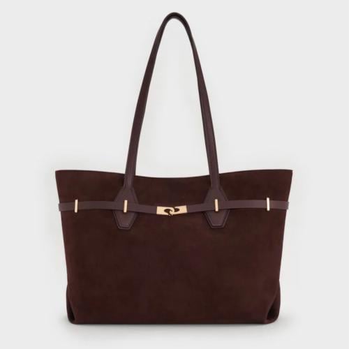 Arlet suede espresso brown - Charles and Keith
